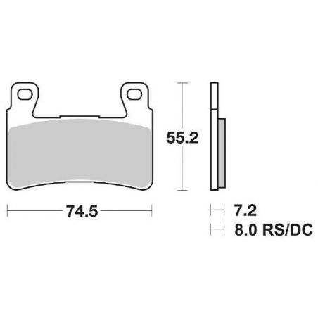 PASTIGLIA FRENO ANT. DX-SX SBS 734HS HONDA CB EX ABS 1100 17/19
