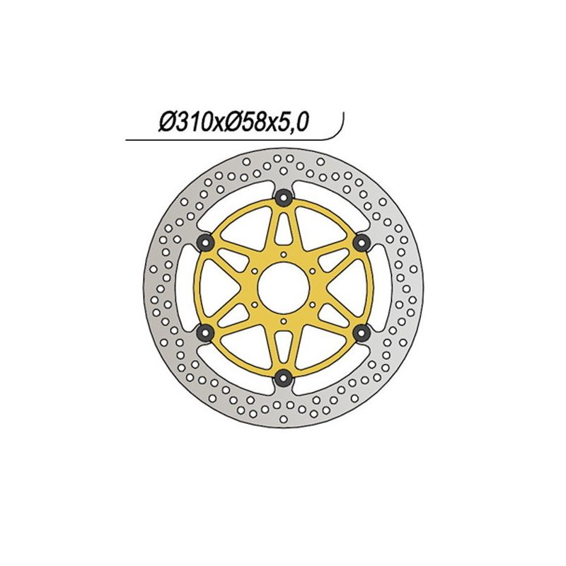 DISCO FRENO ANT. DX-SX NG 1114 HONDA CBR XX Superblackbird (SC35) 1100 97/98
