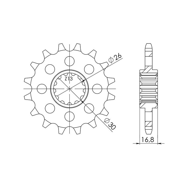 PIGNONE S+2 AC P525-D16 SGR - SPROCKETS  HONDA CRF L Africa Twin DCT 1100 20/21