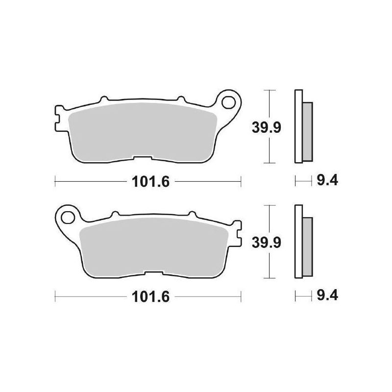 PASTIGLIA FRENO POST. SBS 892LS HONDA VFR XDC Crosstourer DCT 1200 12/19