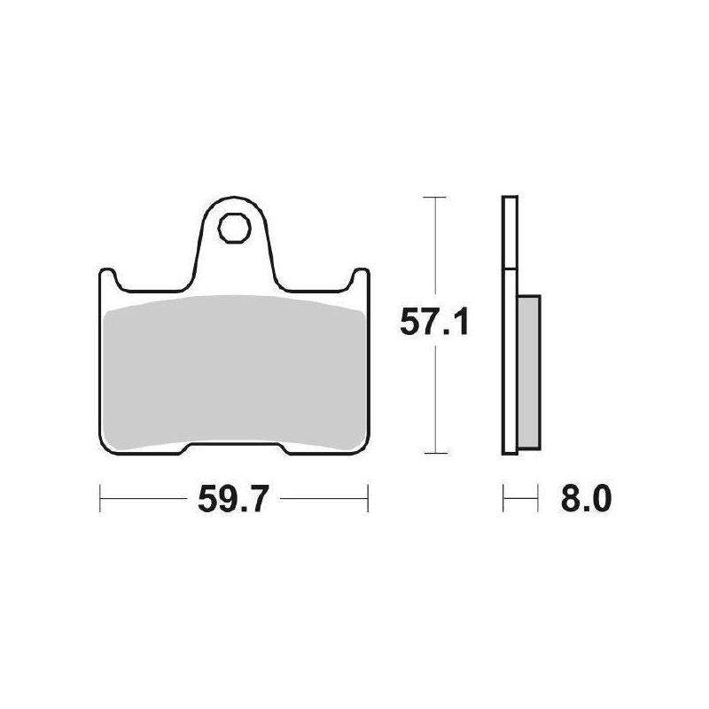 PASTIGLIA FRENO POST. SBS 715LS HONDA CB DC X4 (SC38) 1300 97/00