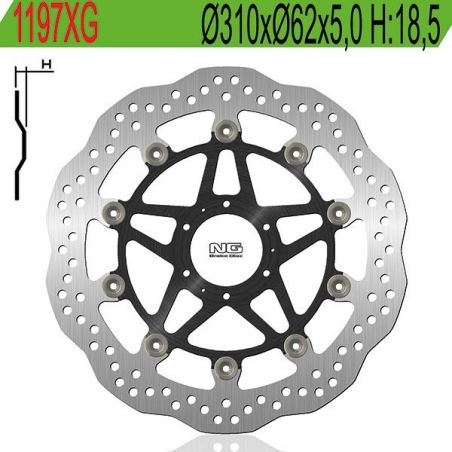 DISCO FRENO ANT. DX-SX NG 1197XG HONDA CB F Super Four (SC40) 1300 00/01