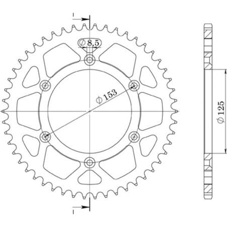CORONA S AL P520-D44 SGR - SPROCKETS  HONDA REDMOTO CRF RX SUPERMOTO 450 17/20
