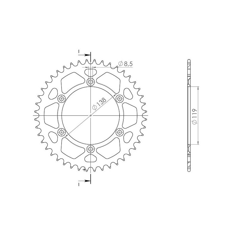 CORONA S AL P520-D48 SGR - SPROCKETS  HUSABERG FC 6 SPEED 350 97/99