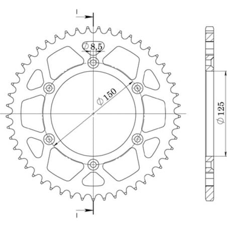 CORONA S AL P520-D48 SGR - SPROCKETS  HUSABERG FE s 501 03/04