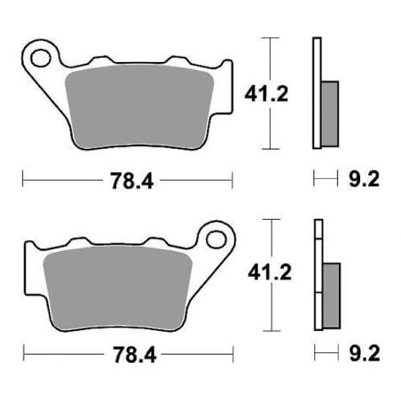 PASTIGLIA FRENO POST. SBS 675RQ HUSABERG FX E 650 01/03
