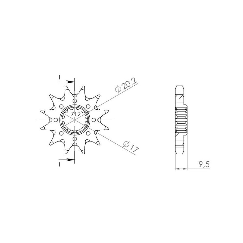 PIGNONE S AC P428-D14 SGR - SPROCKETS  HUSQVARNA TC 17/14 85 14/17