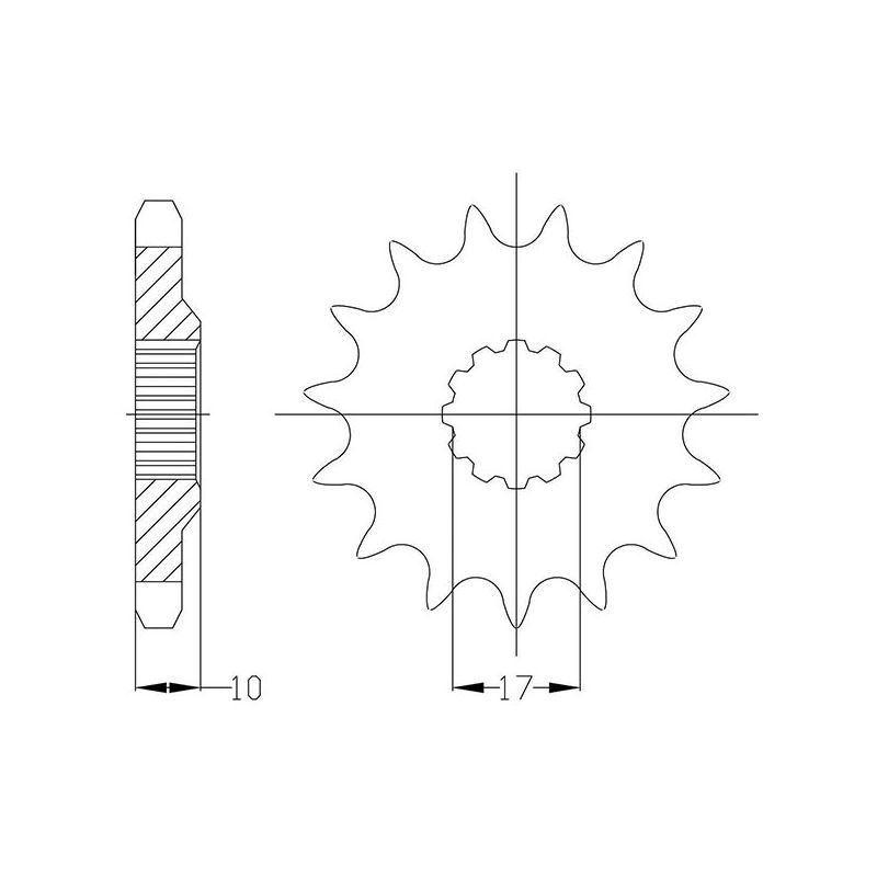 PIGNONE S+2 AC P520-D13 SGR - SPROCKETS  HUSQVARNA CR 125 00/00