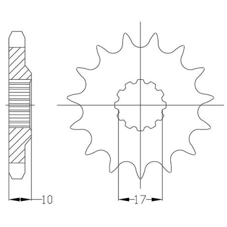 PIGNONE S+2 AC P520-D13 SGR - SPROCKETS  HUSQVARNA CR 125 00/00