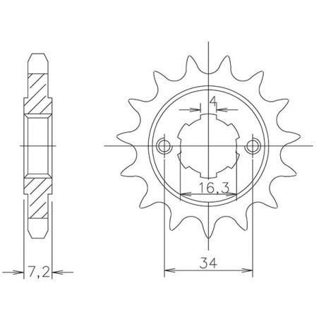 PIGNONE S AC P520-D14 SGR - SPROCKETS  HUSQVARNA Svartpilen 125 21/21
