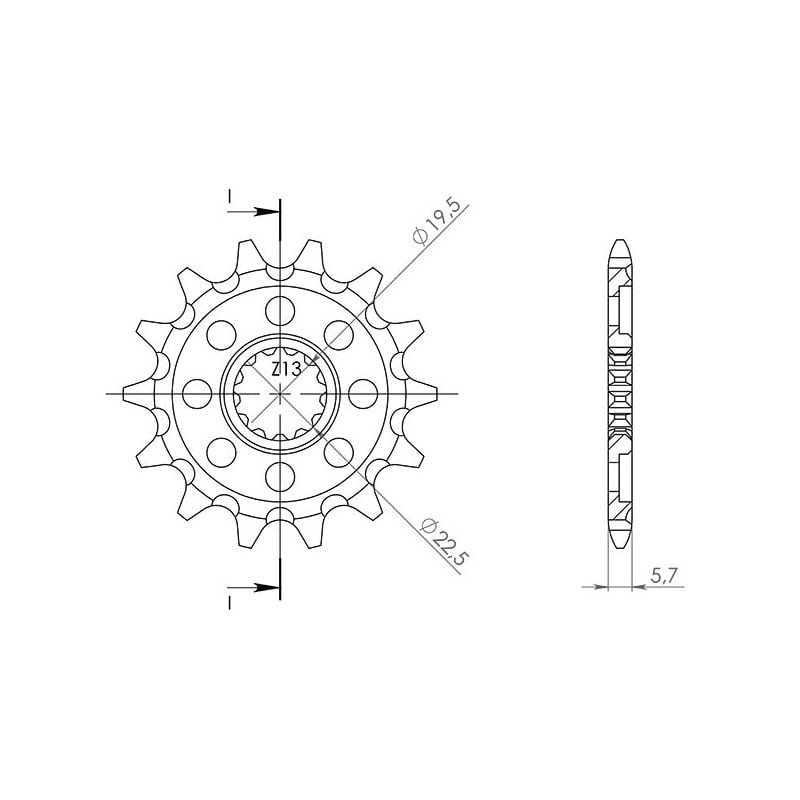 PIGNONE S AC P520-D13 SGR - SPROCKETS  HUSQVARNA TXC Cross Country 310 12/13