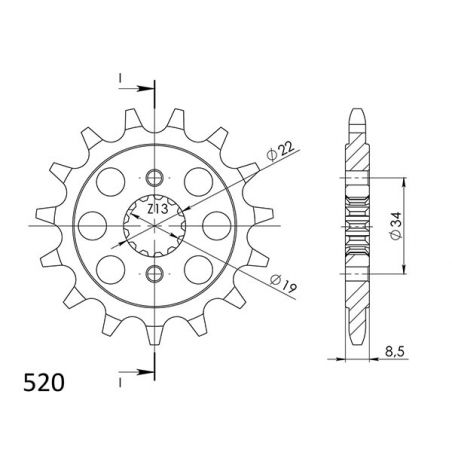 PIGNONE S+2 AC P520-D15 SGR - SPROCKETS  HUSQVARNA 401 Svartpilen 390 18/19