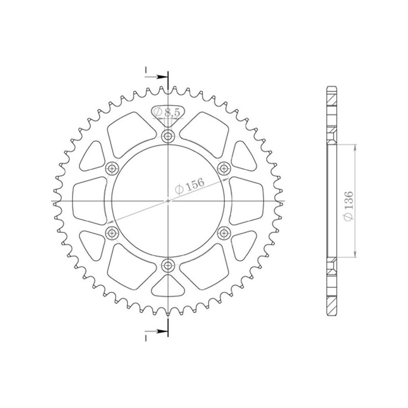 CORONA S AL P520-D45 SGR - SPROCKETS  HUSQVARNA TE E (H710ACX) 410 99/99