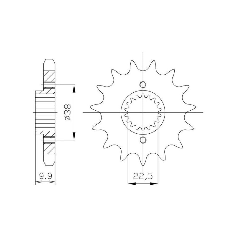 PIGNONE S AC P520-D15 SGR - SPROCKETS  HUSQVARNA TE 449 11/13