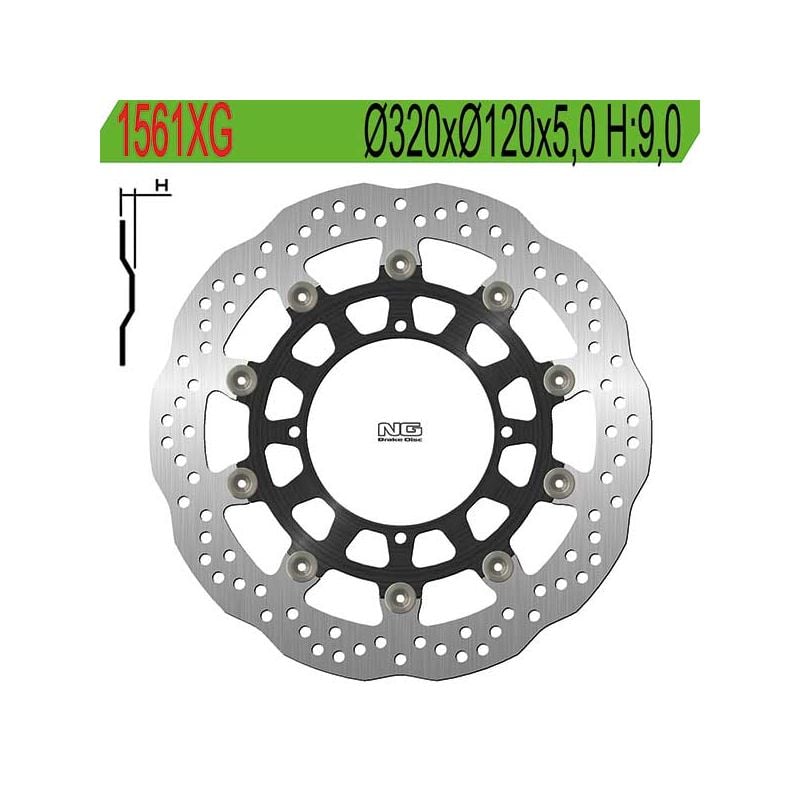 DISCO FRENO ANT. NG 1561X HUSQVARNA SM RR (H222AB7V0/HA222AB8V0/HA222AB9V) 450 06/10