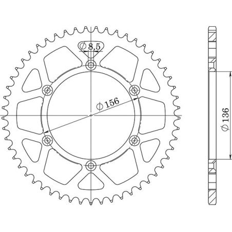 CORONA S AC P520-D47 SGR - SPROCKETS  HUSQVARNA TE 450 08/10