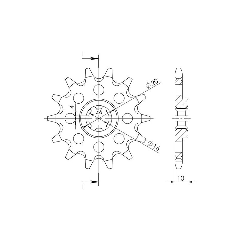 PIGNONE S+2 AC P520-D13 SGR - SPROCKETS  HUSQVARNA TC (H600AAWV05) 610 98/98