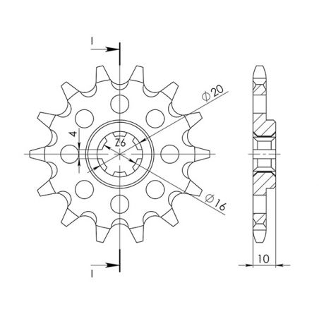 PIGNONE S AC P520-D14 SGR - SPROCKETS  HUSQVARNA TC (H600AAWV05) 610 99/00
