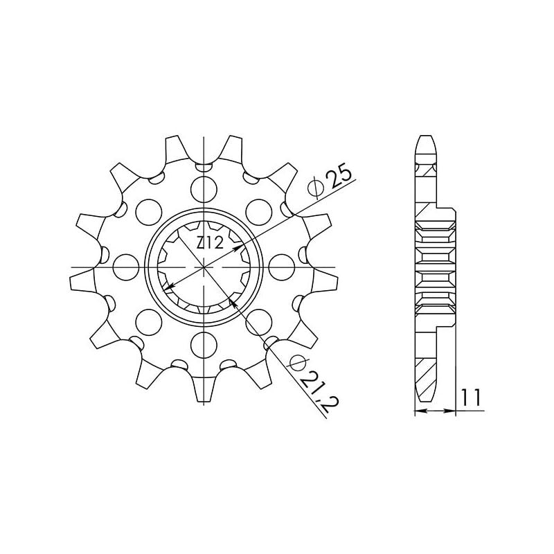 PIGNONE S AC P520-D17 SGR - SPROCKETS  HUSQVARNA TE (H600AA-W) 610 98/98