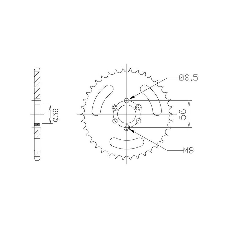CORONA S AC P420-D28 SGR - SPROCKETS  KAWASAKI KDX 50 03/06