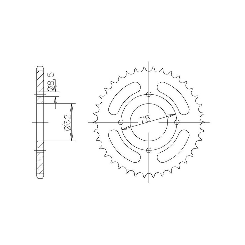 CORONA S AC P420-D37 SGR - SPROCKETS  KAWASAKI KSF (KFX) 50 03/06