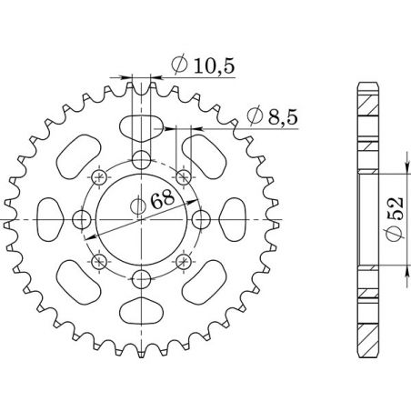 CORONA S AC P420-D43 SGR - SPROCKETS  KAWASAKI Ar 80 88/92