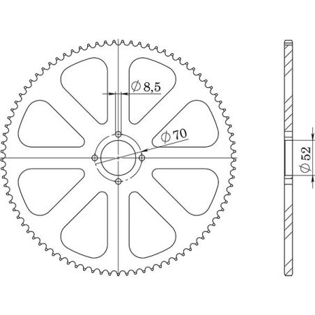 CORONA S AC P428-D39 SGR - SPROCKETS  KAWASAKI KD 80 80/87