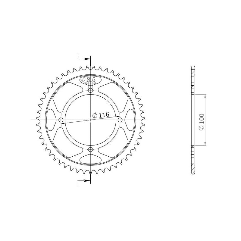CORONA M AC P428-D51 SGR - SPROCKETS  KAWASAKI KX RB 80 98/00