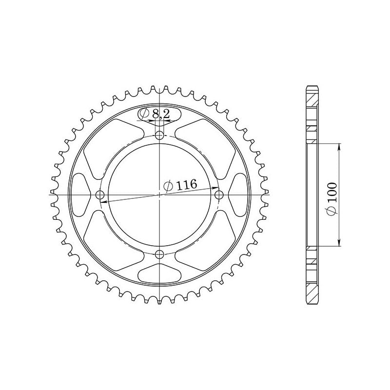 CORONA M AL P428-D51 SGR - SPROCKETS  KAWASAKI KX RB 80 98/00