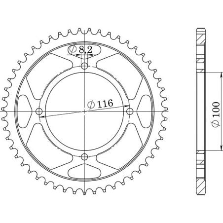 CORONA M AL P428-D51 SGR - SPROCKETS  KAWASAKI KX RB 80 98/00
