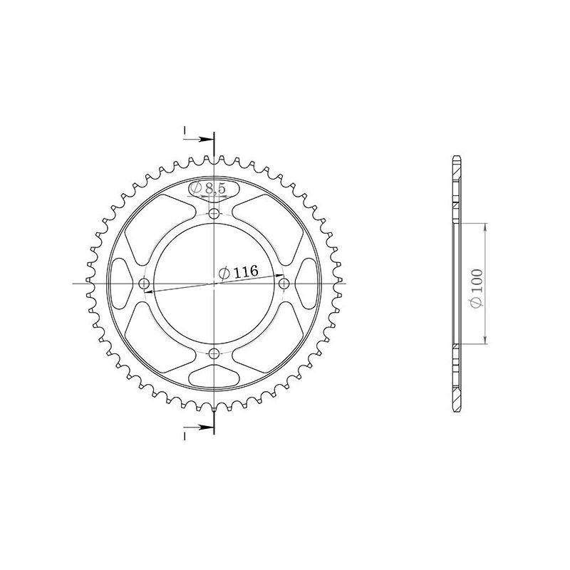 CORONA M AC P428-D51 SGR - SPROCKETS  KAWASAKI KX RA 85 01/20