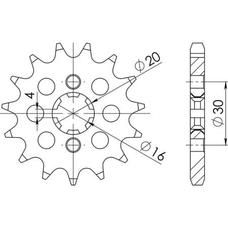 PIGNONE S+2 AC P428-D15 SGR - SPROCKETS  KAWASAKI KE 100 78/81