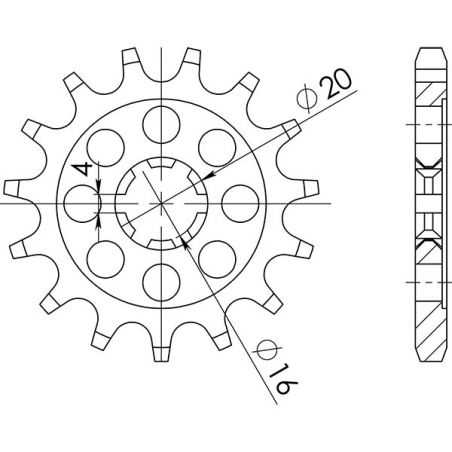 PIGNONE M+2 AC P428-D13 SGR - SPROCKETS  KAWASAKI KX 100 00/15