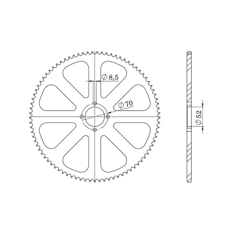 CORONA S AC P428-D42 SGR - SPROCKETS  KAWASAKI KSR Kaze 110 98/98