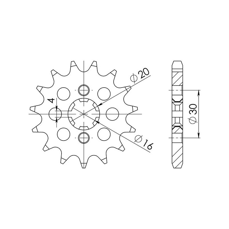 PIGNONE S AC P428-D15 SGR - SPROCKETS  KAWASAKI BN Eliminator 125 98/09