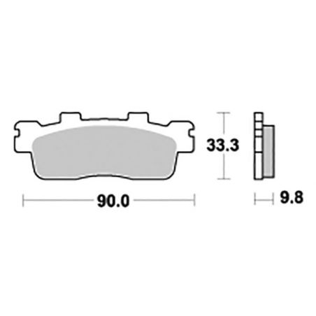 PASTIGLIA FRENO POST. SBS 204HM KAWASAKI J ABS 125 16/21