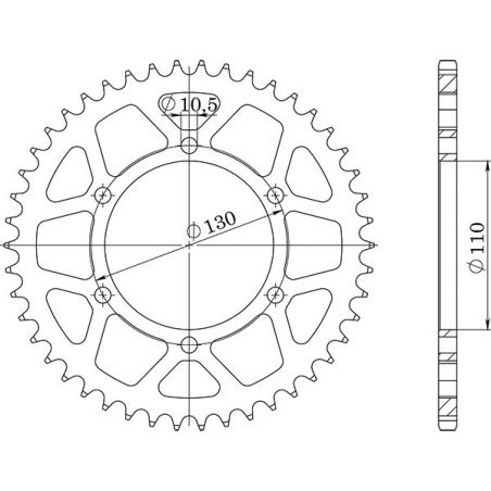 CORONA S AC P520-D44 SGR - SPROCKETS  KAWASAKI GPZ R (EX250E) 250 88/07