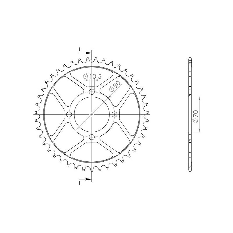 CORONA S AC P520-D43 SGR - SPROCKETS  KAWASAKI KSF Mojave (KFX250) 250 87/04