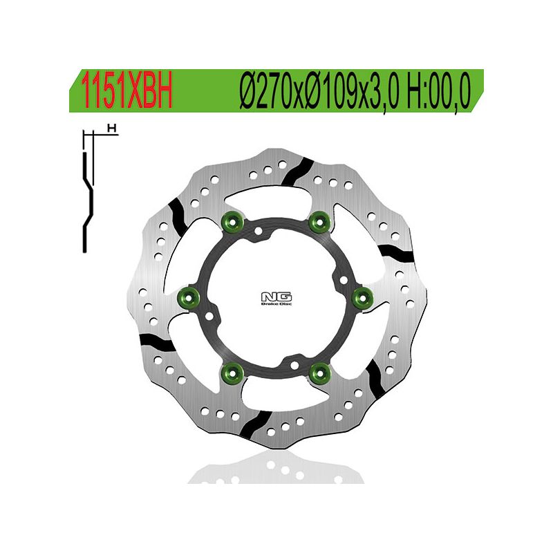 DISCO FRENO ANT. XBH Ø270 NG 1151XBH KAWASAKI KX 250 06/08