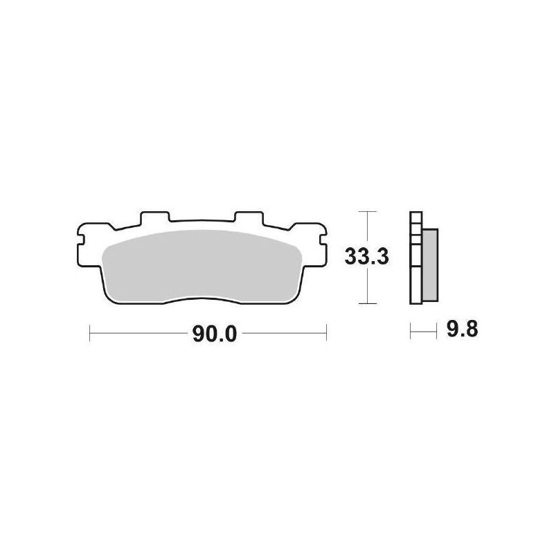 PASTIGLIA FRENO POST. SBS 204HF KAWASAKI J 300 14/15