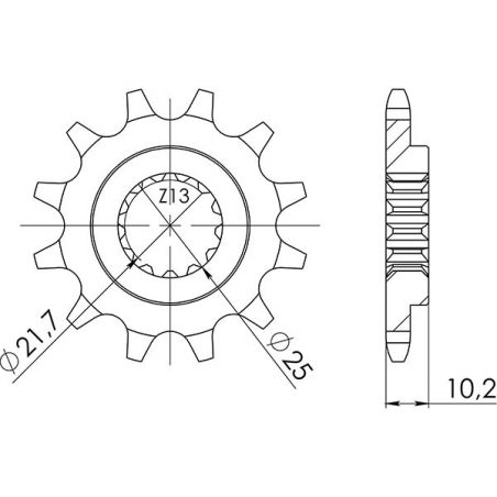 PIGNONE S+2 AC P520-D12 SGR - SPROCKETS  KAWASAKI KEF A Lakota 300 95/00