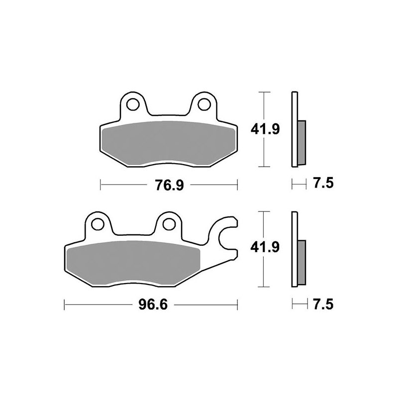 PASTIGLIA FRENO ANT. DX-SX SBS 955DS-1 KAWASAKI Ninja (EX400GGDA) 400 18/21