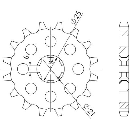 PIGNONE S AC P530-D15 SGR - SPROCKETS  KAWASAKI Z (KZ400C1) 400 78/78