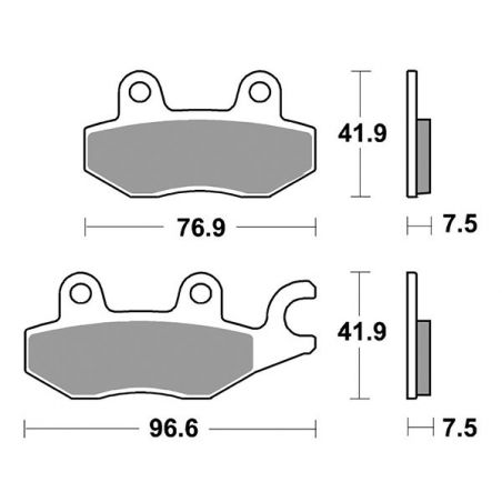 PASTIGLIA FRENO ANT. DX-SX SBS 955DS-1 KAWASAKI Z ABS (ER400DDDA) 400 19/21