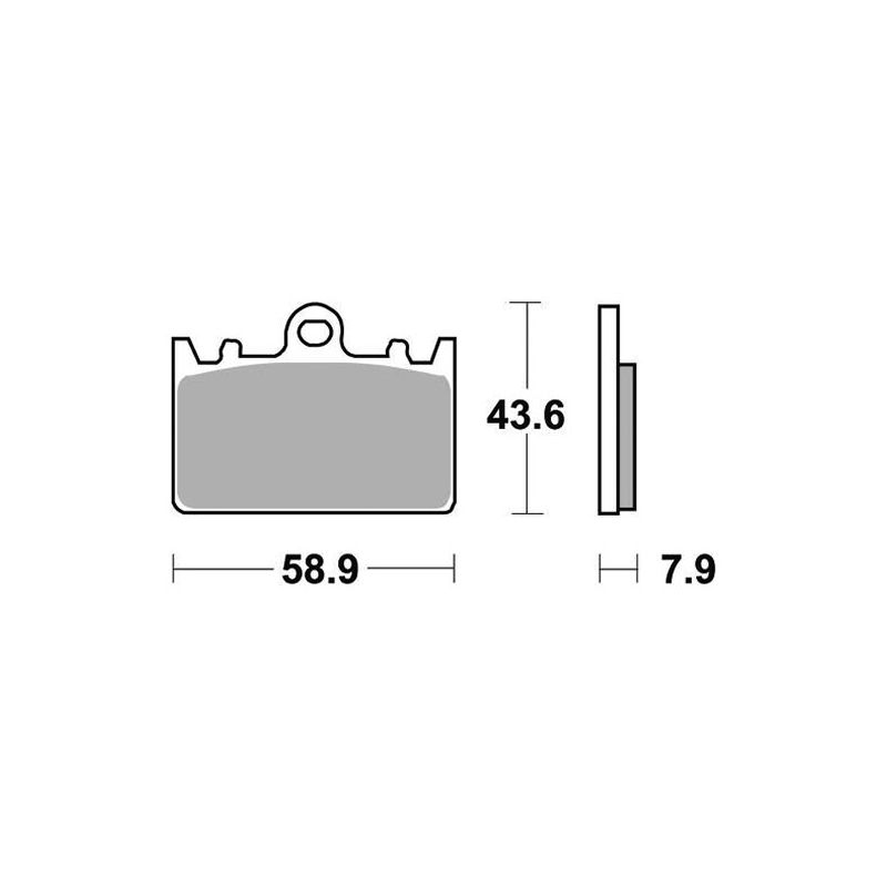 PASTIGLIA FRENO ANT. DX-SX SBS 666RST KAWASAKI ZXR/ZX4R Ninja (ZX400J/L/M) 400 91/02