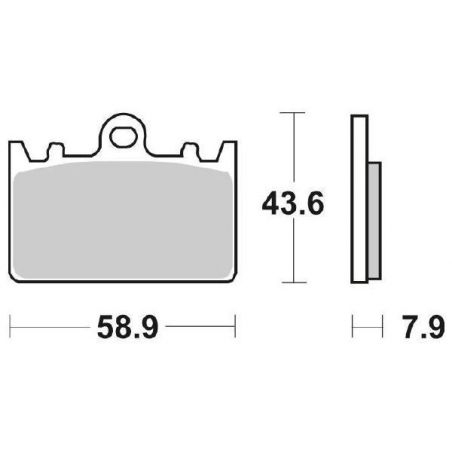PASTIGLIA FRENO ANT. DX-SX SBS 666HF KAWASAKI ZXR/ZX4R Ninja (ZX400J/L/M) 400 91/02