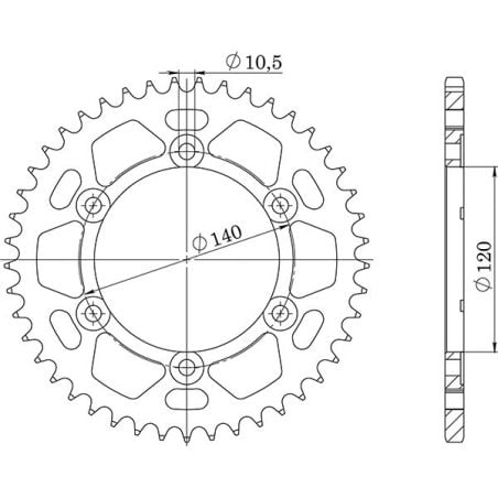 CORONA S AC P530-D49 SGR - SPROCKETS  KAWASAKI ZZ R (ZX400K) 400 91/97