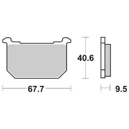 PASTIGLIA FRENO ANT. SBS 540HF KAWASAKI LTD (KZ440A1/A2/A3/A4/A5) 440 83/83