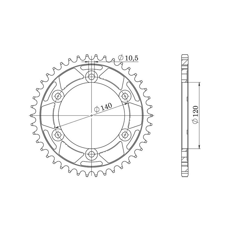 CORONA S AC P520-D42 SGR - SPROCKETS  KAWASAKI EN Vulcan (EN500) 500 96/09