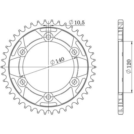 CORONA S AC P520-D42 SGR - SPROCKETS  KAWASAKI EN Vulcan (EN500) 500 96/09